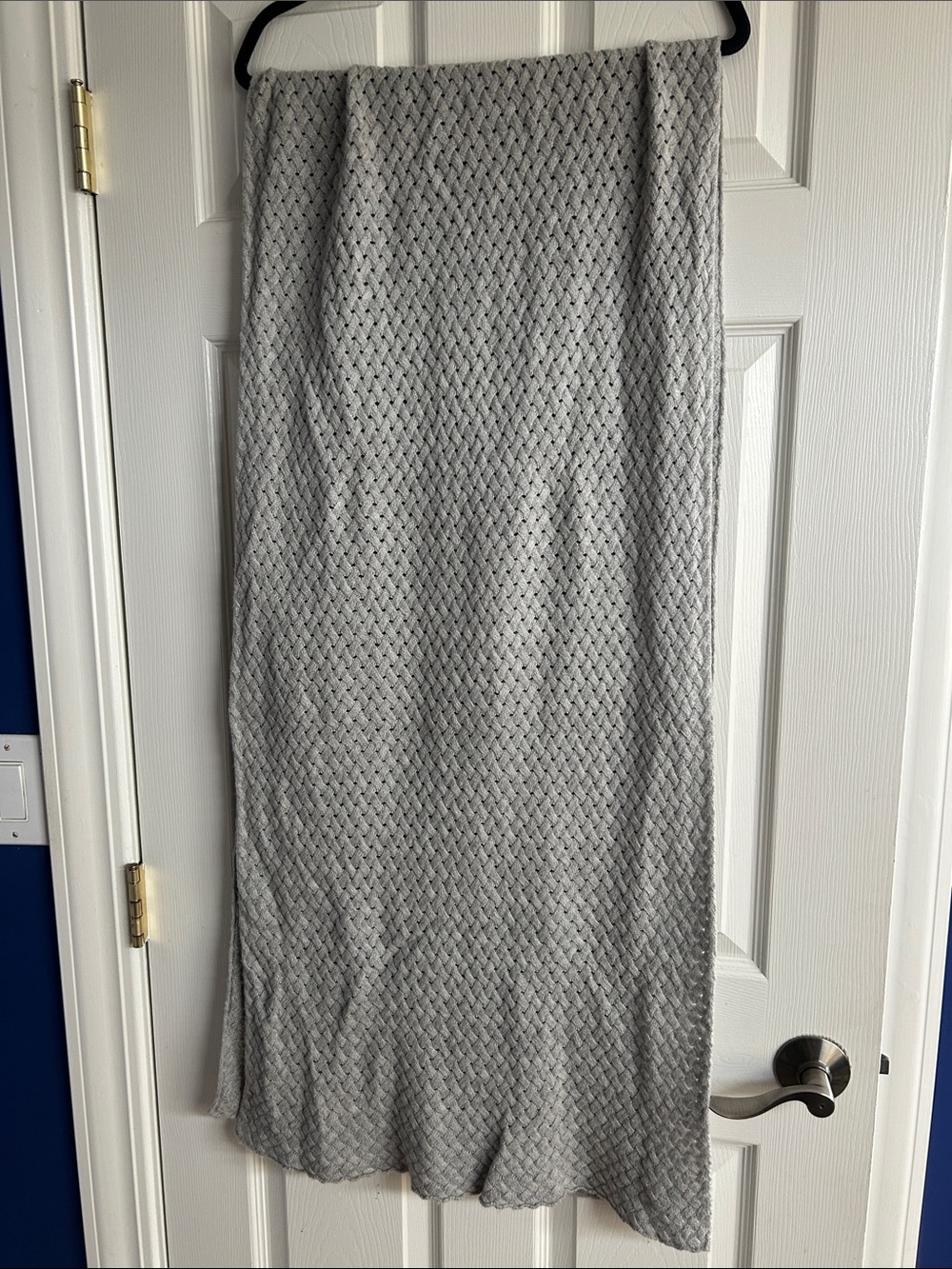 J. Crew Light Gray Textured Scarf